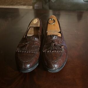 Brown Crocodile Loafers